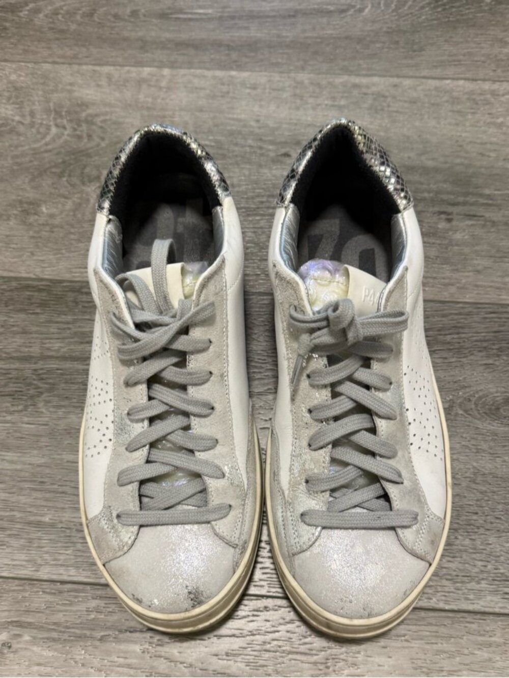 P448 Sneakers white gray size 38
